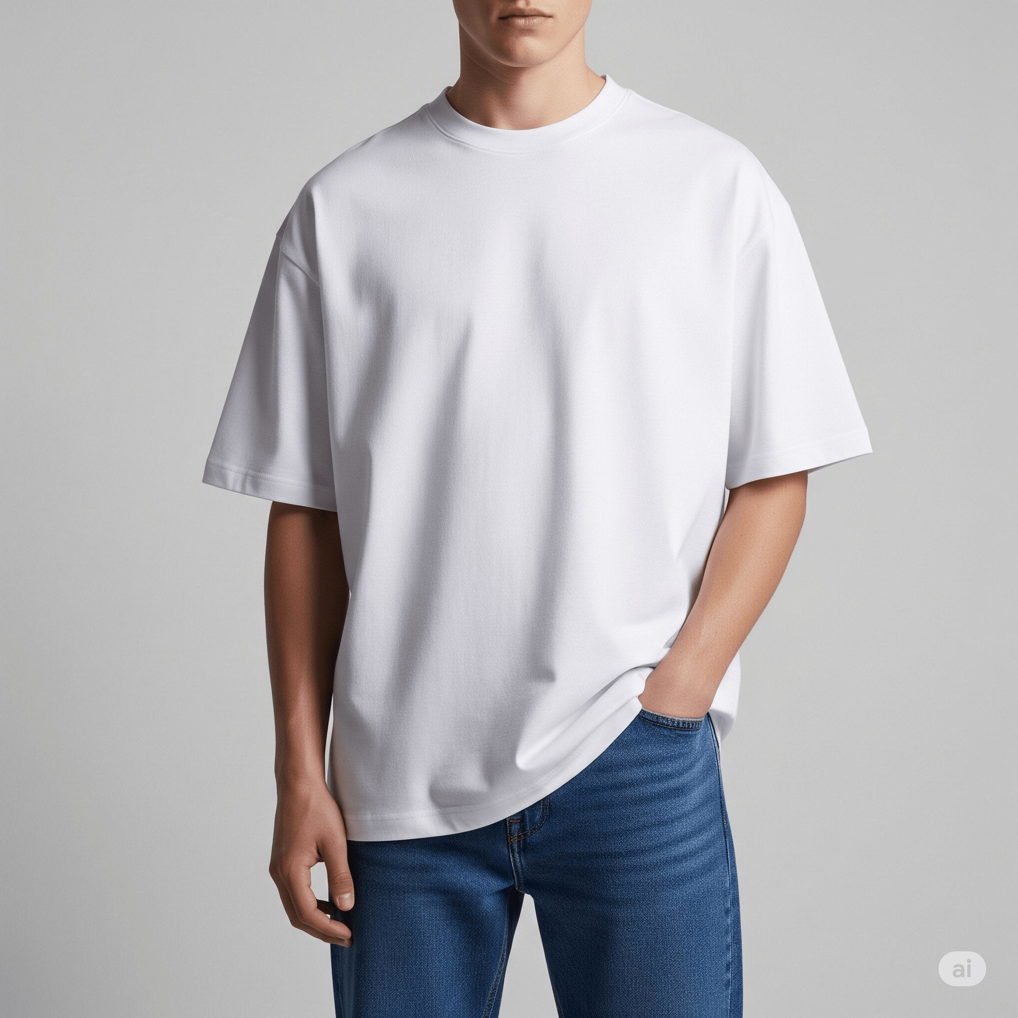 Aheer Men's Plain oversized T-Shirt 