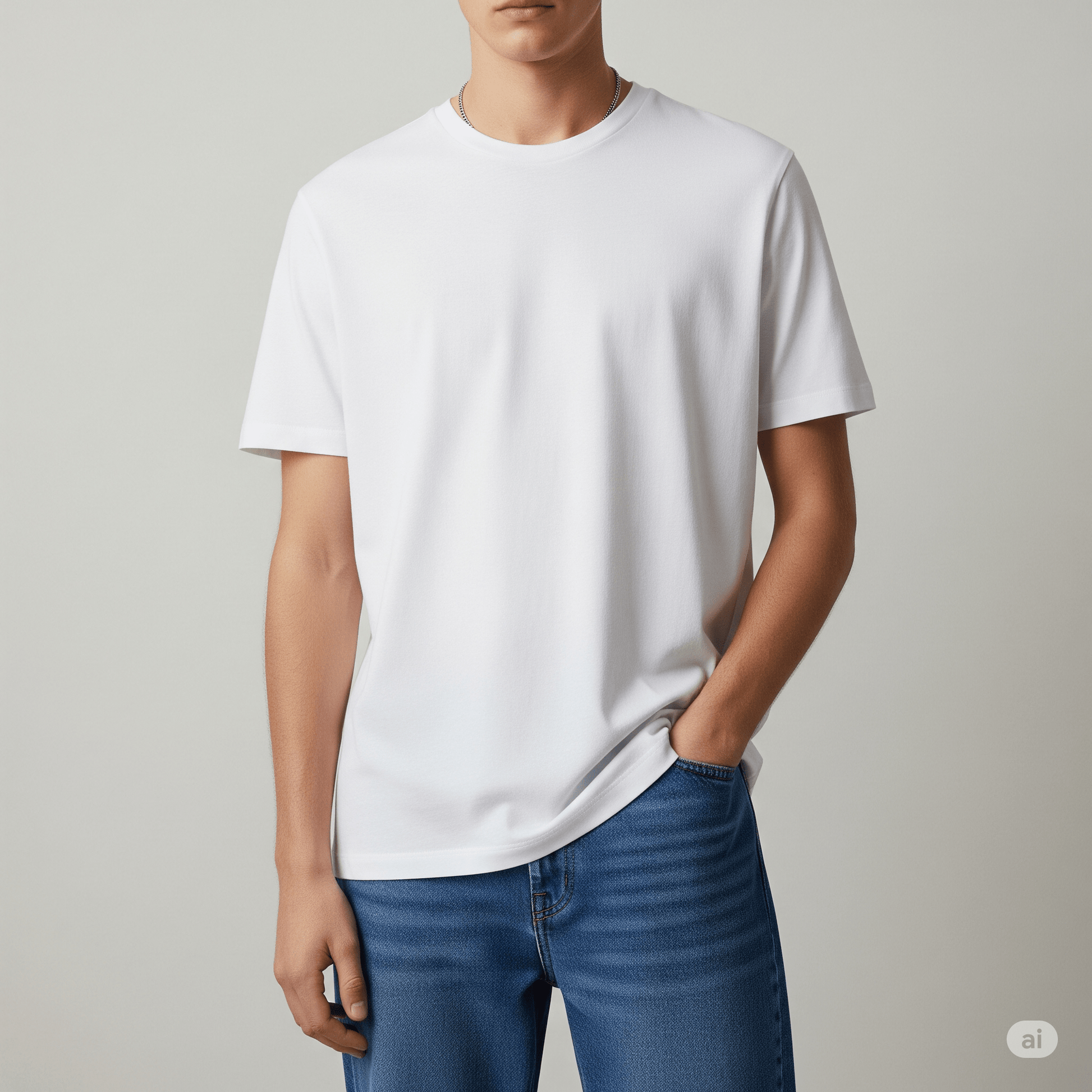 Mens Plain Regular fit T-shirt Premium Cotton White 
